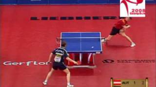 Werner Schlager vs Dimitrij Ovtcharov 2008 WTTTC [upl. by Micco]