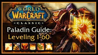 Classic WoW Paladin Leveling Guide Talents AOE Grinding Weapon amp Shield Progression Rotation [upl. by Anairad119]