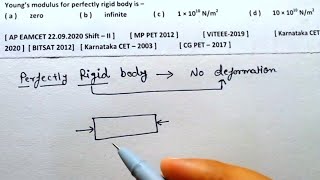 Elasticity  Physics  Class 11  Pyq  mechanical properties  Young’s modulus for  Neet  Jee [upl. by Ardnola]