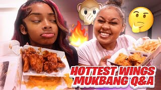 I GAVE ANGEL THE HOTTEST WINGS IN THE WORLD DURING A QampA MUKBANG  BACKFIRED [upl. by Swor]