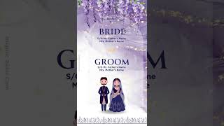 Purple Floral Engagement Invitation Canva Template  Create Romantic Invites  GG2170 [upl. by Ranjiv521]