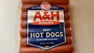 AampH Kosher Beef Hot Dogs Review [upl. by Lebazi329]