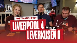 Liverpool 4 Bayer 04 Leverkusen 0  Post Match Pint  First Five [upl. by Chrotoem]