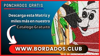 Oso Panda Descargar matrices de Bordados gratis [upl. by Anairdna855]