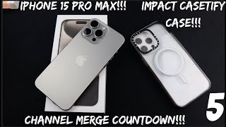 iPhone 15 Pro Max Natural Titanium Unboxing I Screen Protector I Casetify Impact Case Review [upl. by Jannelle939]