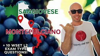 Sangiovese and Montepulciano Central Italy wines for WSET Level 2 in Wines 10 WSET exam question [upl. by Danuloff584]