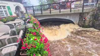 Szklarska Poręba in Poland this afternoon hochwasser flood flooding [upl. by Dewie]