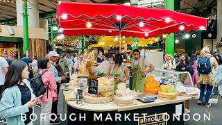 Borough Market  London walking Tour  London Street Food  London  June 2024 [upl. by Eelitan]