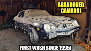 First Wash Since 1995 ABANDONED Camaro  Car Detailing Restoration [upl. by Eicram]