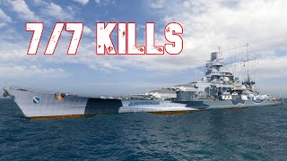 World of WarShips Scharnhorst 43  77 Kills [upl. by Waltner919]