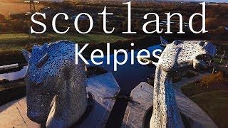 4K Amazing Scottish Sculptures The Kelpies by drone  mavic pro [upl. by Studley]