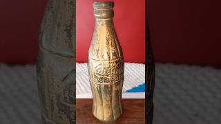 Vintage brass CocaCola bottle size 75 inches Golden color weight 450 grams 1960s [upl. by Podvin526]