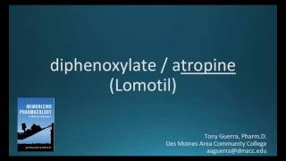 How to pronounce diphenoxylateatropine Lomotil Memorizing Pharmacology Flashcard [upl. by Enelime]