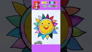 Rainbow Sun 😎🌞sunsongsundrawing kidssong shortfeed shorts ytshot draw color drawingforkids [upl. by Dupaix]