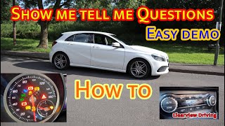 Show me Tell me questions 2021 UK DRIVING TEST  Easy Explanations With Demo [upl. by Robert]