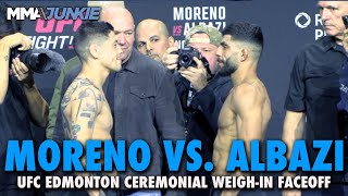 Brandon Moreno vs Amir Albazi Final Faceoff for UFC Edmonton  Ceremonial WeighIns [upl. by Skeie]