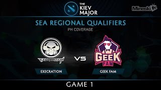 Execration vs Geek Fam  Kiev Major Regional Qualifier  Group Stage  Best of 1  Game 1 [upl. by Saberhagen882]