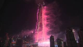 2013 Highlight Video of the Downtown Dubai New Years Eve Fireworks [upl. by Chet]