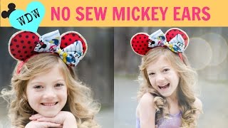 BEST No sew MINNIE  MICKEY Ears Around [upl. by Aiekal983]