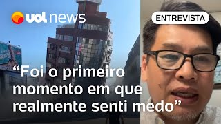 Terremoto em Taiwan foi muito forte diz brasileiro que vive no país Realmente senti medo [upl. by Kumar]