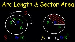 Arc Length of a Circle Formula  Sector Area Examples Radians In Terms of Pi Trigonometry [upl. by Adim259]