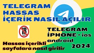 telegram hassas içerik hatası  telegram sensitive content mistake  how to telegram sensitive cont [upl. by Ahsauqram]