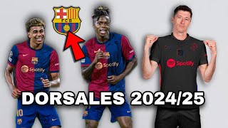 ¡Dorsales FC BARCELONA 202425 [upl. by Alyled]