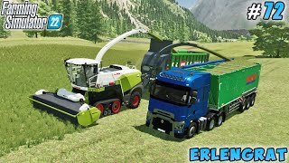 Harvesting grass silage mowing meadow grass  Erlengrat Farm  Farming simulator 22  Timelapse 72 [upl. by Gnilrac684]