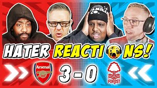 ARSENAL RIVALS amp HATERS REACTION TO ARSENAL 30 NOTTINGHAM FOREST  PREMIER LEAGUE FAN REACTIONS [upl. by Cordey]