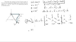 Determine the moment of force F about point O [upl. by Brett466]