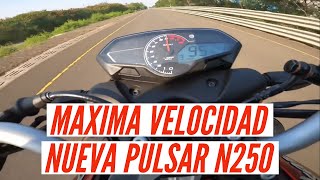 BAJAJ PULSAR N 250 velocidad máxima Top speed [upl. by Essila]