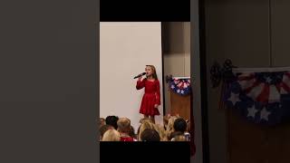 Claire Crosby  National Anthem 11 years old  2023 [upl. by Mccartan]