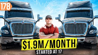 17 Year Old Starts 19MMonth Trucking Business… HOW [upl. by Eelarbed]