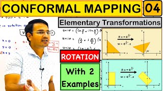 Elementary TransformationRotation examples in Conformal Mapping lecture4 [upl. by Elorak]