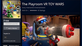 The Playroom VR Toy Wars on PlayStation VR New Free Add On [upl. by Danni]