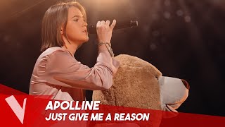 Pnk – Just give me a reason ● Apolline  Demifinale  The Voice Belgique [upl. by Odnamla289]