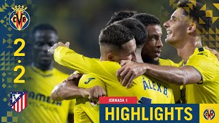 HIGHLIGHTS  Villarreal 22 Atlético  LALIGA [upl. by Rorrys]