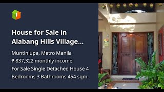 House for Sale in Alabang Hills Village Muntinlupa City [upl. by Ahsahtan]