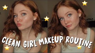 my daily clean girl makeup routine  glossier rare beauty fenty [upl. by Ekeiram]