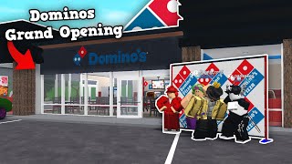 Grand Opening my Dominos Pizza in Bloxburg [upl. by Rosy459]