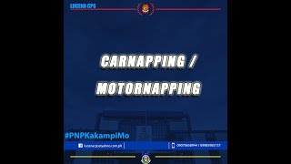 ANTI CARNAPPING AND MOTORNAPPING SAFETY TIPS [upl. by Aizirtap106]