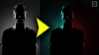 Dual Lighting Effect using just 2 Layers in Photoshop  SQUEMIIO [upl. by Analram]