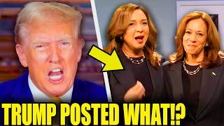 Trump Makes INSANE Post After Kamala’s SNL MASTERCLASS [upl. by Ennovihs789]