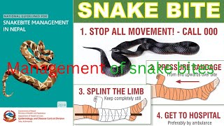 complete treatment of snakebite as per National guidelines of Nepal 2019  EDCD study along [upl. by Graner]