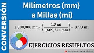 Conversión de milimetros mm a millas mi  mm a mi [upl. by Kessel]