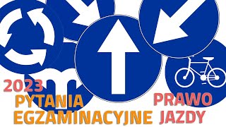 🔵 Pytania egzaminacyjne na prawo jazdy 🔵 Znaki nakazu 🔵 2023 [upl. by Eatnuhs]