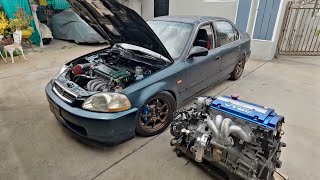 Whats the best engine swap for your Civic Full H G23 vs H2B G2B swap [upl. by Asiilanna]