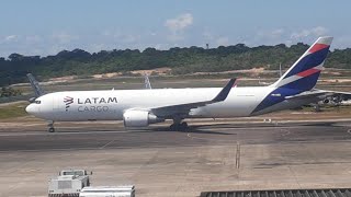 Boeing 767300ERF PRABD landing in Manaus coming from Guarulhos [upl. by Oos]