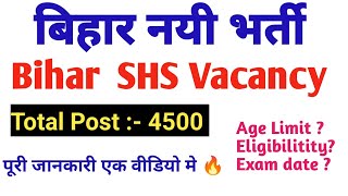 Bihar SHS CHO Online Form 2024  Everything You Need to Know [upl. by Thierry]