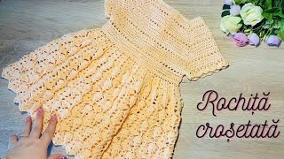 Rochita crosetata model dantelat lucrata din cotton soft tutorial video pas cu pas [upl. by Olodort]